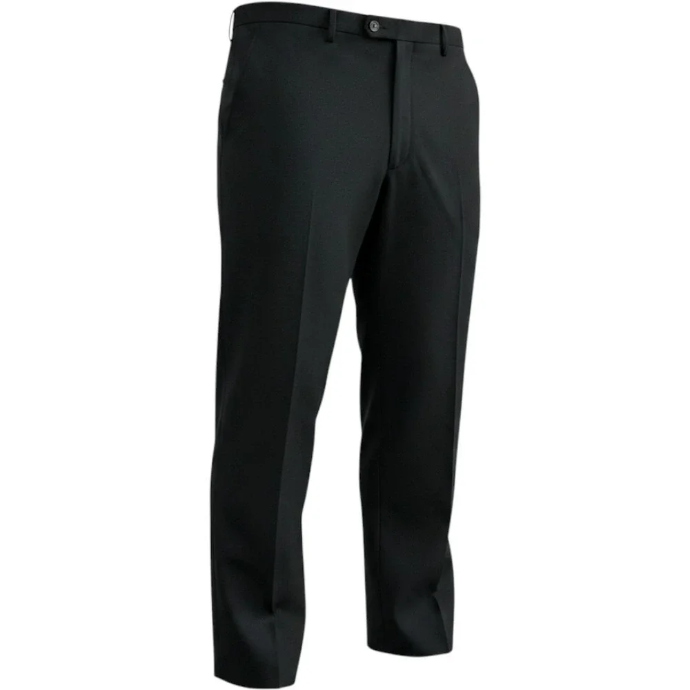 Haggar Mens Eclo Stria Classic Fit Dress Pants Black 44x32 Casual Workwear